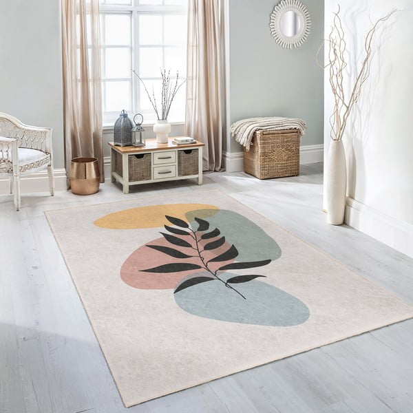 Kremowy dywan odpowiedni do prania 160x230 cm Illustrated Autumn – Mila Home-image-4