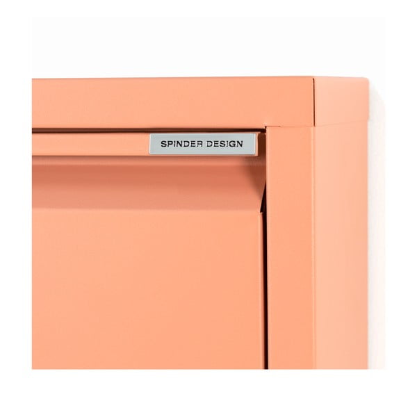 Łososiowa metalowa uchylna szafka na buty 50x103x15 cm Billy – Spinder Design-image-4