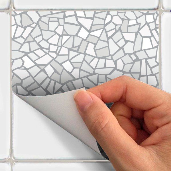 Zestaw 24 naklejek ściennych Ambiance Cement Tile Stickers Terrazzo Waldo, 15x15 cm-image-1