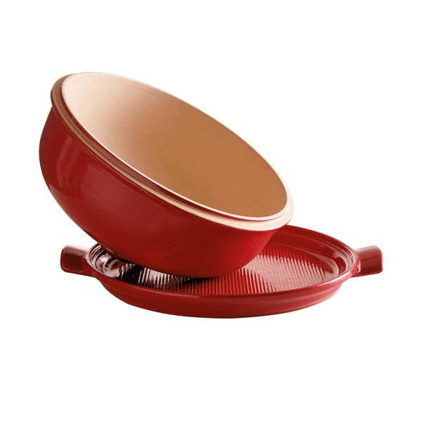 Czerwona ceramiczna okrągła forma do pieczenia chleba Emile Henry, ⌀ 28,5 cm-image-3