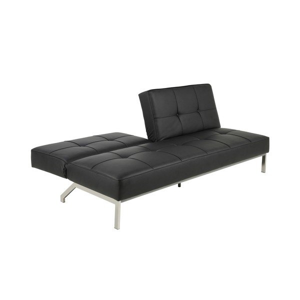 Czarna sofa rozkładana Actona Perugia-image-1