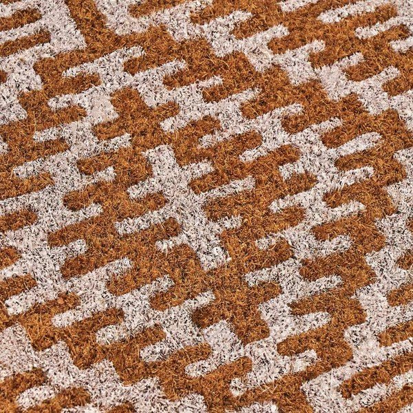 Wycieraczka z włókna kokosowego 60x40 cm Boho White – Casa Selección-image-2