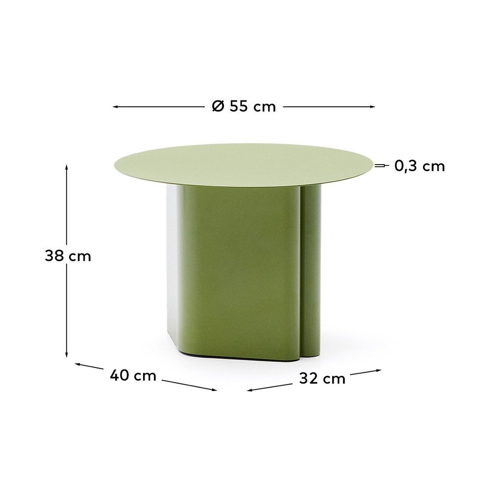 Metalowy okrągły stolik ø 55 cm Arvin – Kave Home (zdjęcie 5)