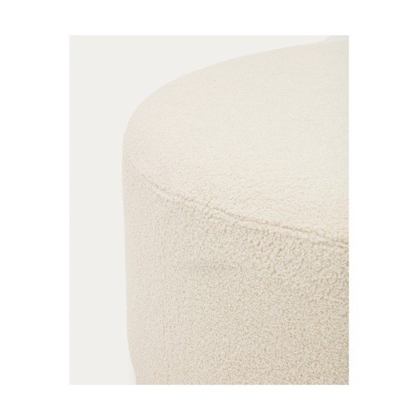 Kremowy puf z materiału bouclé Kaeli – Kave Home-image-4