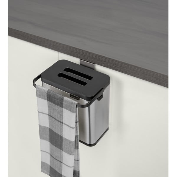 Pojemnik na odpadki organiczne w kolorze matowego srebra 3 l Colin – Wenko-image-3