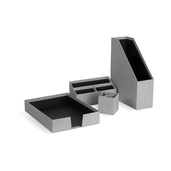 Kartonowe organizery zestaw 4 szt. Hugo Canvas Paper Laminate – Bigso