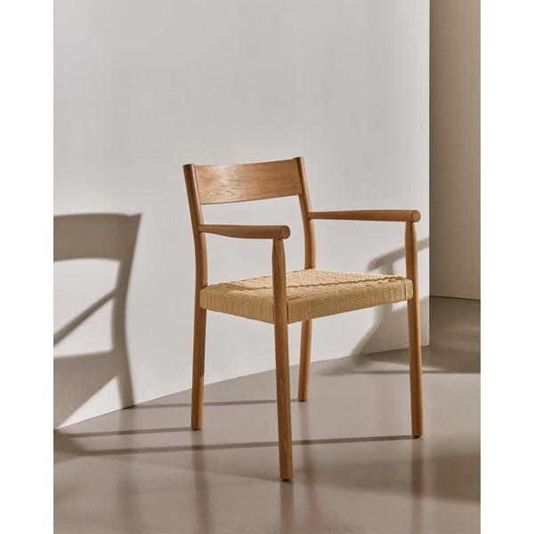 Krzesło z litego drewna dębowego w naturalnym kolorze Yalia – Kave Home-image-1