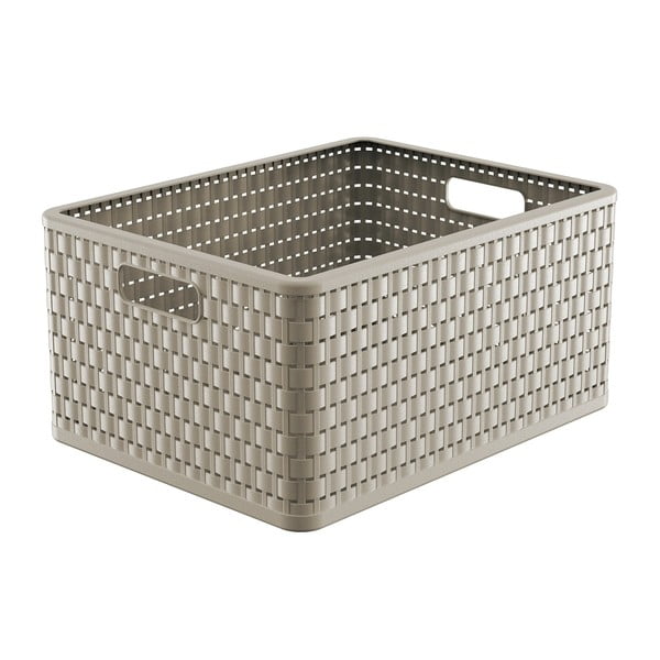 Beżowy koszyk z plastiku z recyklingu Country – Rotho
