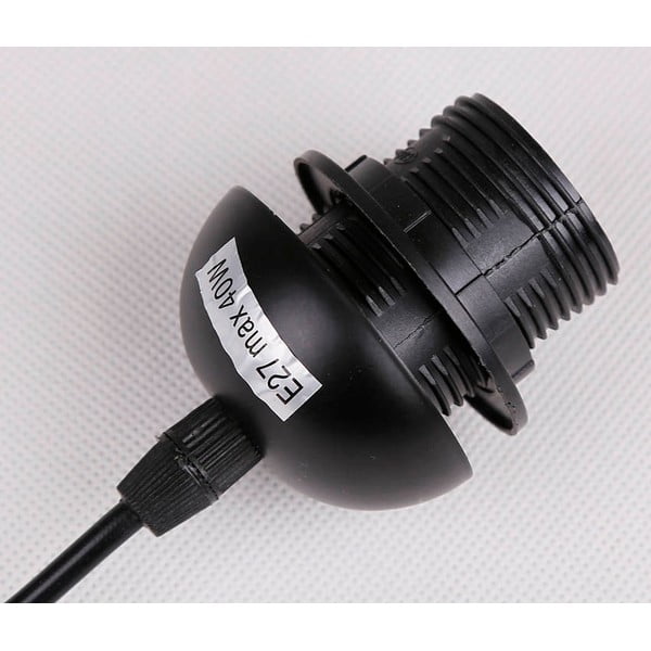 Czarna lampa wisząca ze szklanym kloszem 10x65 cm Bistro – Candellux Lighting-image-3