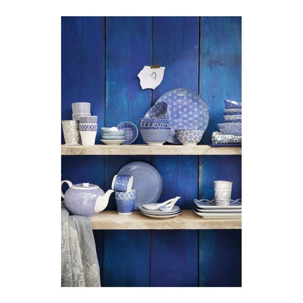 Zestaw 2 niebieskich porcelanowych kubków Tokyo Design Studio Dots & Clouds-image-1