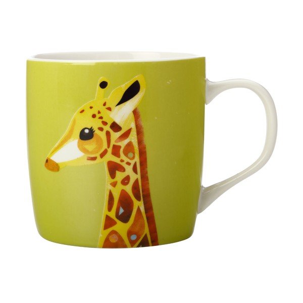 Zielony porcelanowy kubek Maxwell & Williams Pete Cromer Giraffe, 375 ml