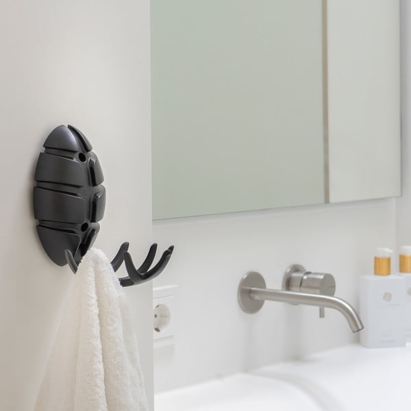 Czarny ścienny plastikowy haczyk Bug – Spinder Design-image-4