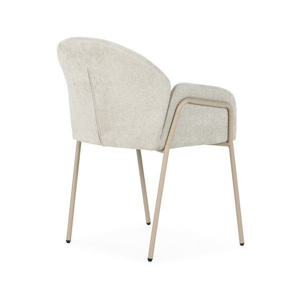 Beżowe tapicerowane fotele jadalniane zestaw 2 szt. Aslin – MOME-image-4