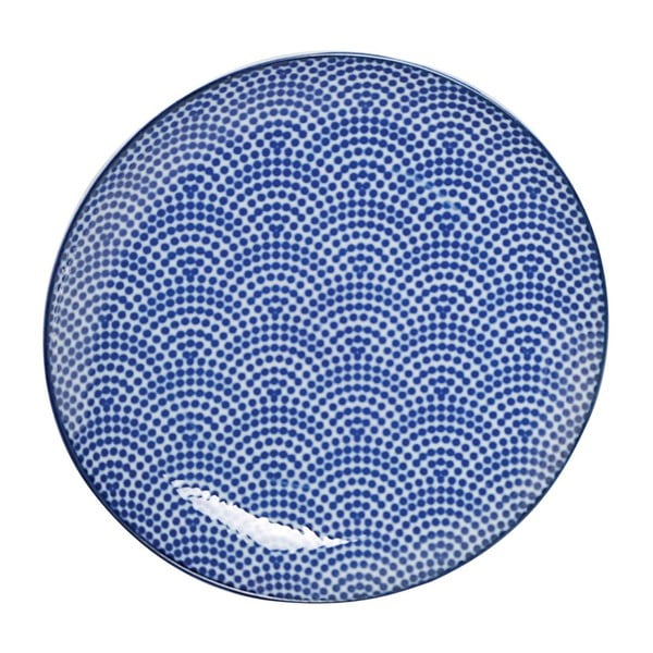 Niebieski talerz porcelanowy Tokyo Design Studio Dot