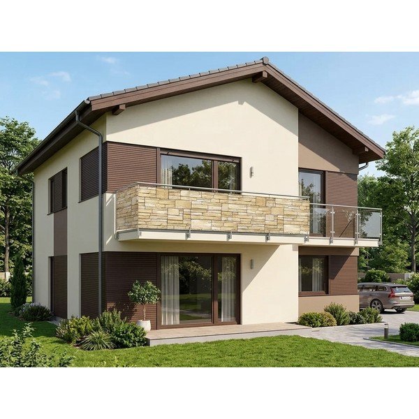 Beżowa osłona balkonowa 500x85 cm – Maximex-image-1