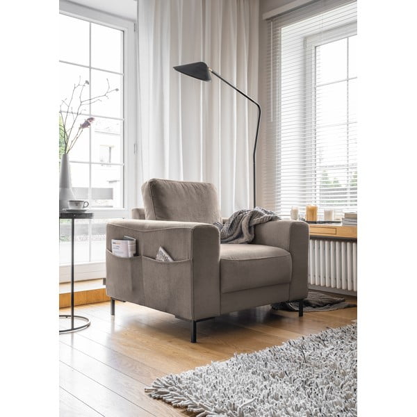 Brązowy sztruksowy fotel Lofty Lilly – Miuform-image-2