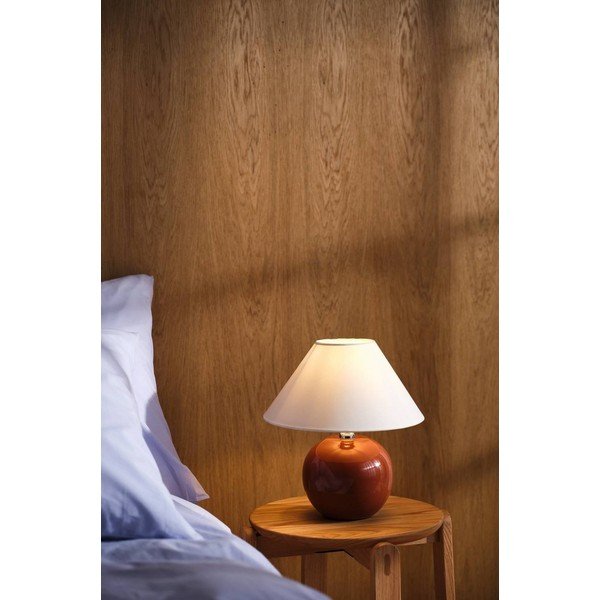 Brązowa/kremowa lampa stołowa ceramiczna (wysokość 29 cm) Karamell – Jotex-image-1