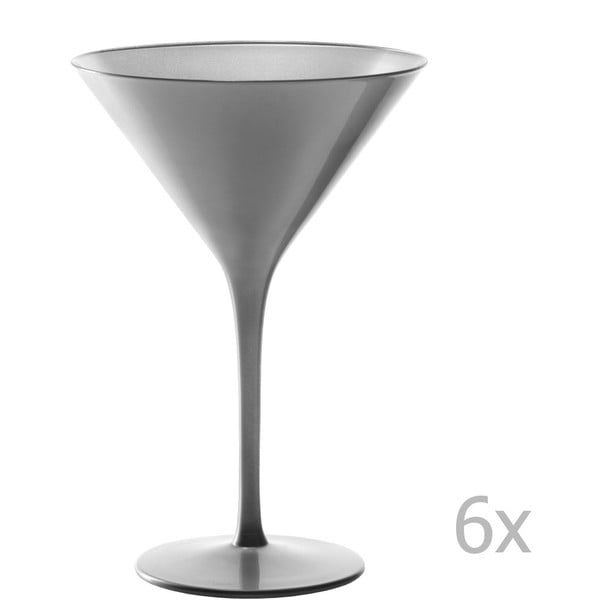 Zestaw 6 srebrnych kieliszków koktajlowych Stölzle Lausitz Olympic Cocktail, 240 ml
