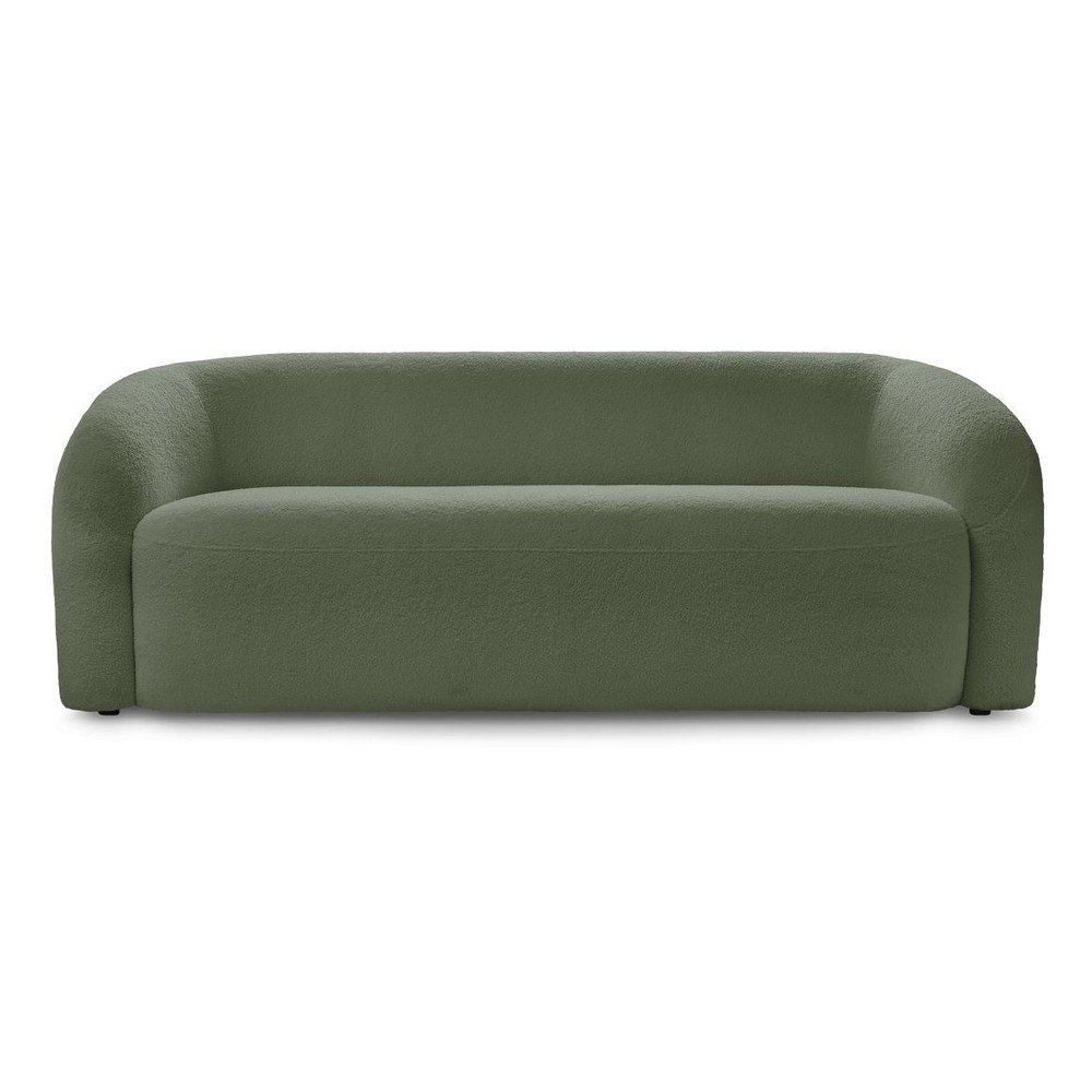 Zielona sofa z materiału bouclé 193 cm Elina – Bobochic Paris