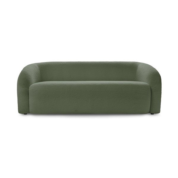 Zielona sofa z materiału bouclé 193 cm Elina – Bobochic Paris
