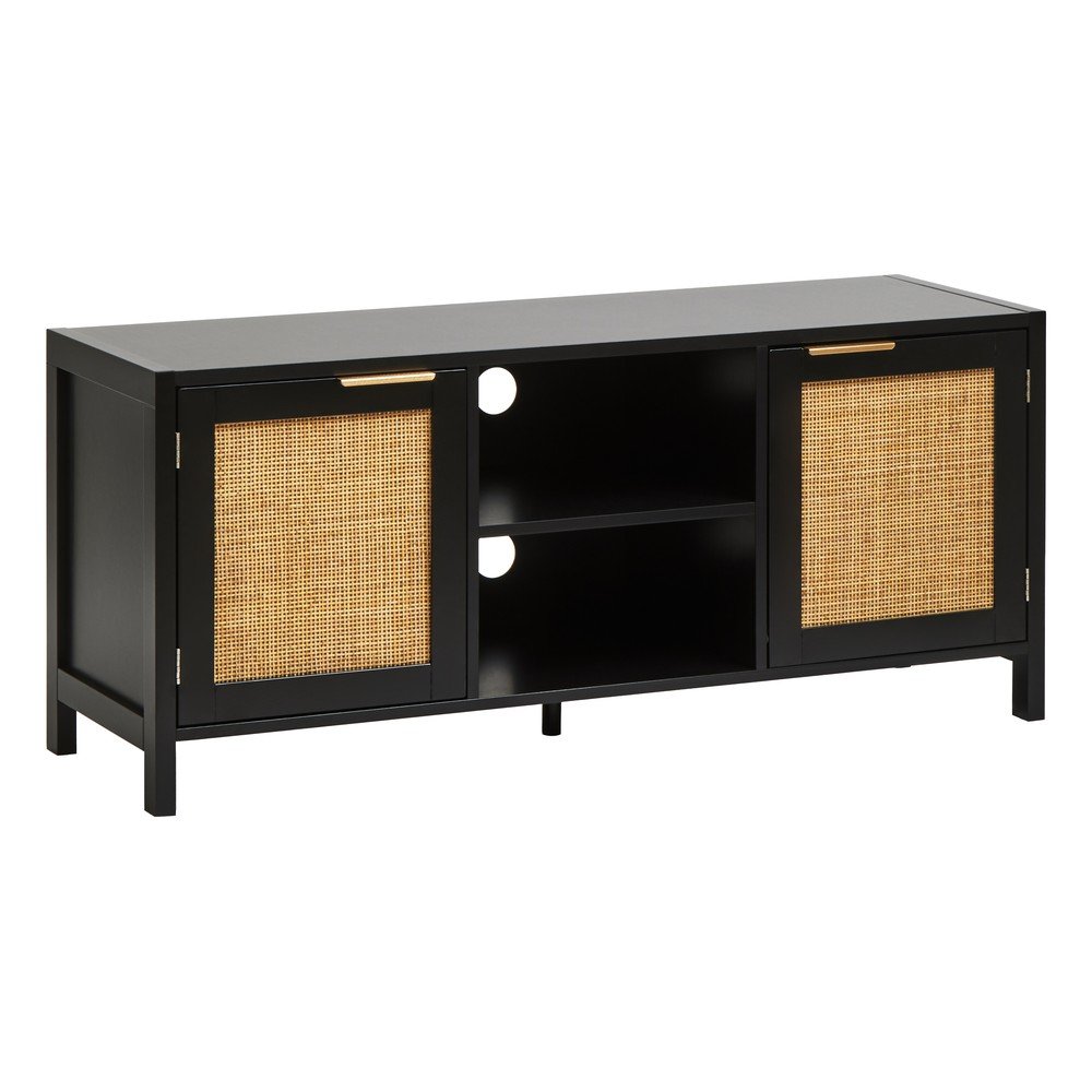 Czarna szafka pod TV 120x52x38 cm Sherman – Premier Housewares