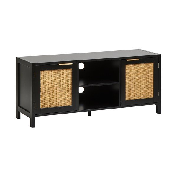Czarna szafka pod TV 120x52x38 cm Sherman – Premier Housewares