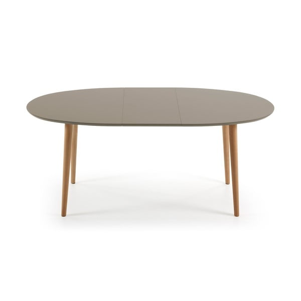 Szary owalny stół rozkładany do jadalni Kave Home Oakland, 140 x 90 cm-image-2