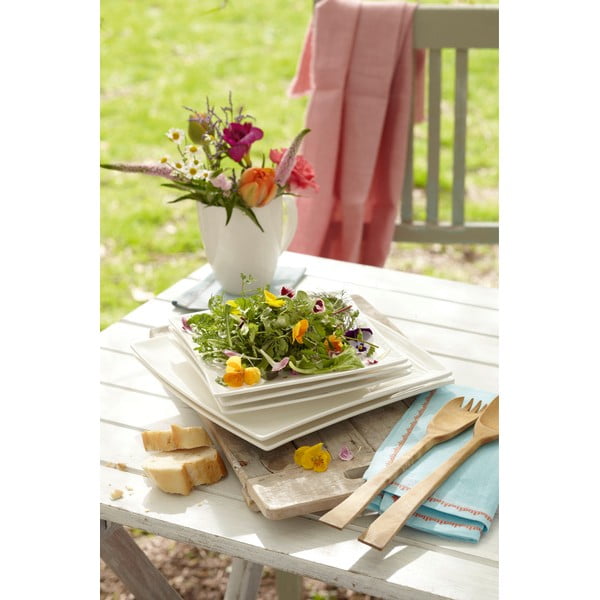 Biały porcelanowy głęboki talerz Maxwell & Williams East Meets West, 21,5x21,5 cm-image-2