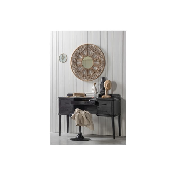 Lustro z bambusową ramą ścienne ø 76 cm Obi – WOOOD-image-1