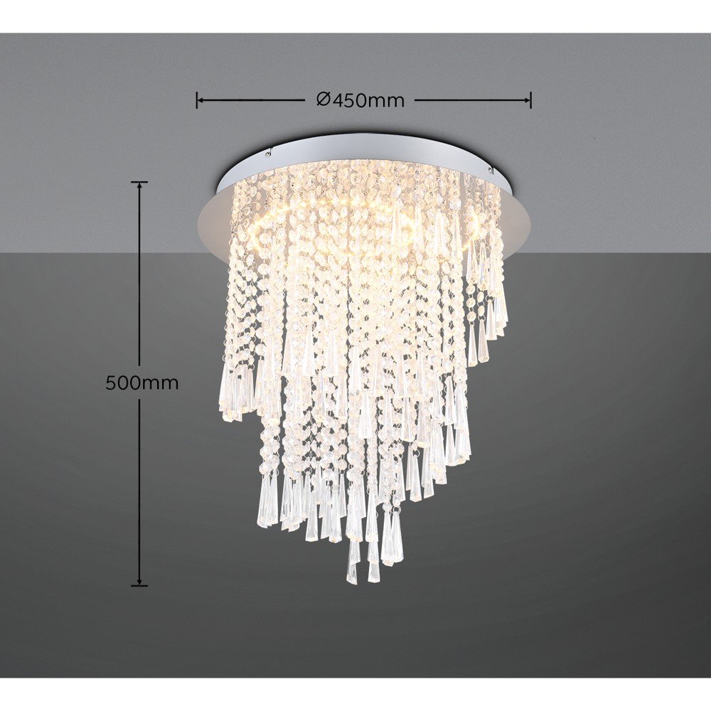 Lampa sufitowa LED w kolorze srebra ø 45 cm Pomp – Reality (zdjęcie 3)
