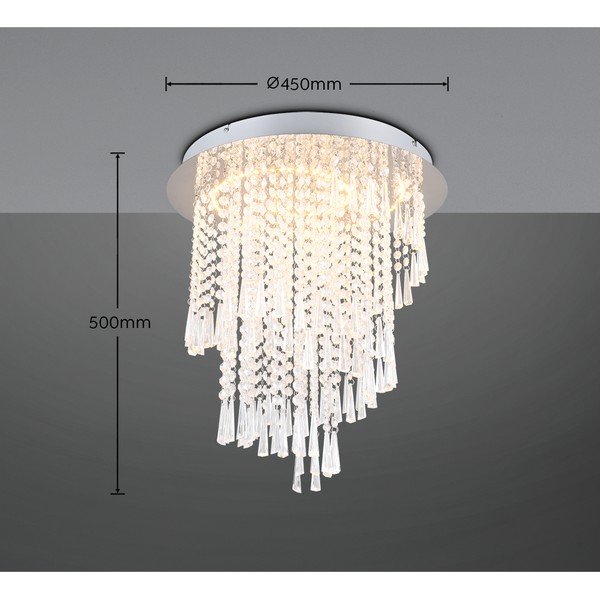 Lampa sufitowa LED w kolorze srebra ø 45 cm Pomp – Reality-image-2