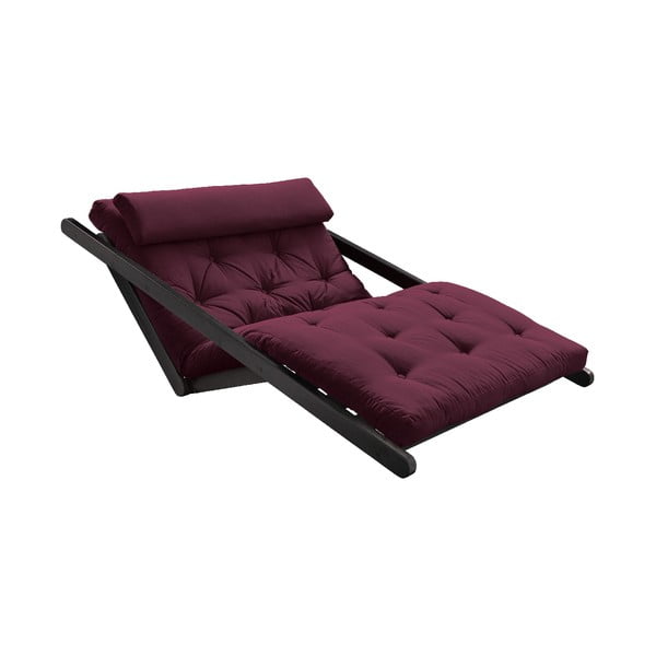 Sofa rozkładana z ciemnoczerwonym pokryciem Karup Design Figo Black/Bordeaux