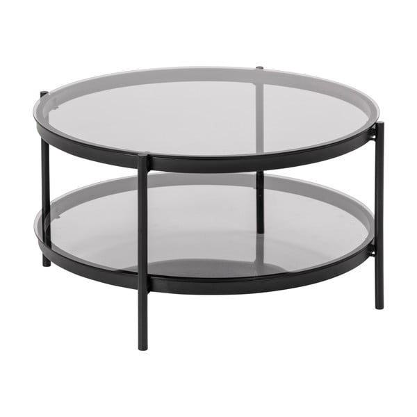 Stolik z okrągłym szklanym blatem ø 79 cm Bayonne – Actona-image-4