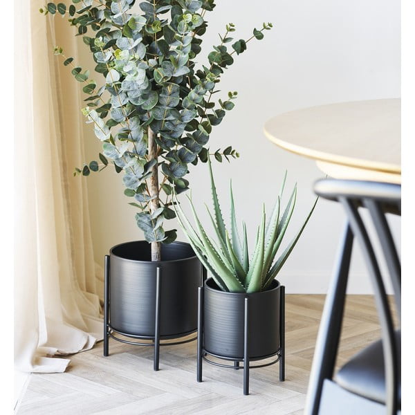 Metalowe osłonki na doniczki zestaw 2 szt. Svarta – House Nordic-image-1
