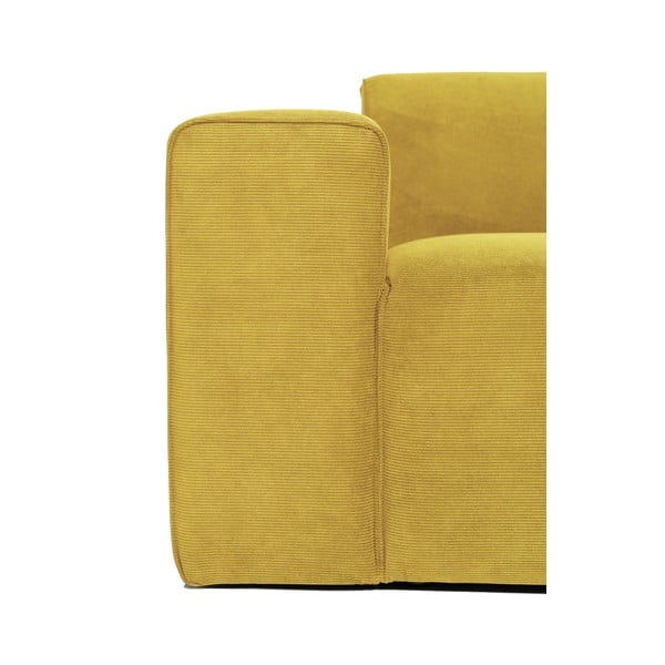 Musztardowożółta sztruksowa sofa modułowa Scandic Sting-image-4