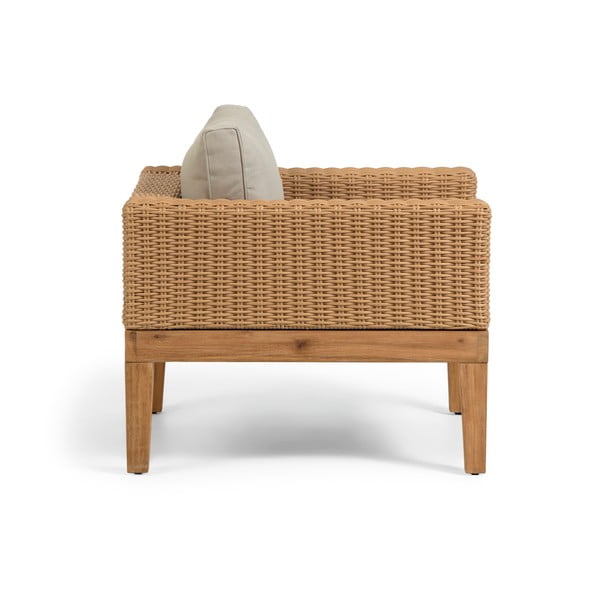 Krzesło ogrodowe z beżową poduszką Kave Home Acae-image-3