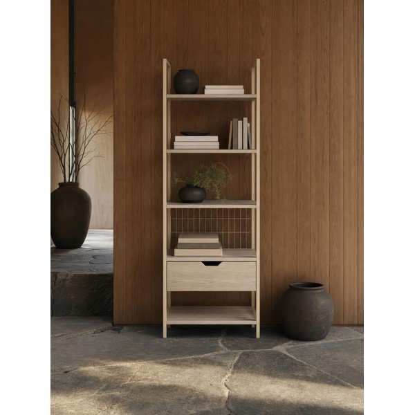 Kremowy stalowy regał 60x179,5x40 cm Amara – Marckeric-image-1