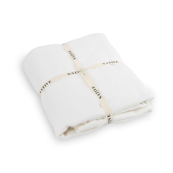 Biała lniana pościel dwuosobowa 200x200 cm Blanco – Native Natural-image-3