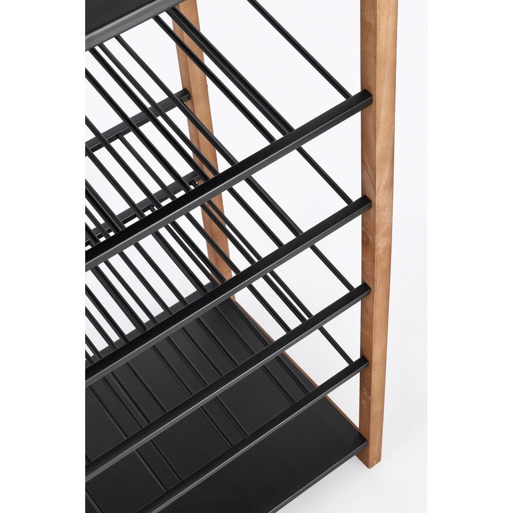 Czarno-naturalna metalowa szafka na wino liczba butelek 20, 50x122x35 cm Isaac – Yes Everyday (zdjęcie 9)