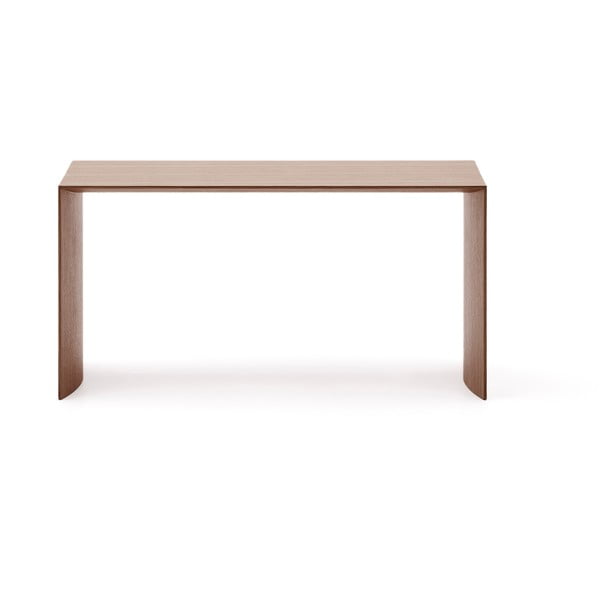 Stolik w dekorze orzecha w ciemnym naturalnym kolorze 45x90 cm Litto – Kave Home-image-4