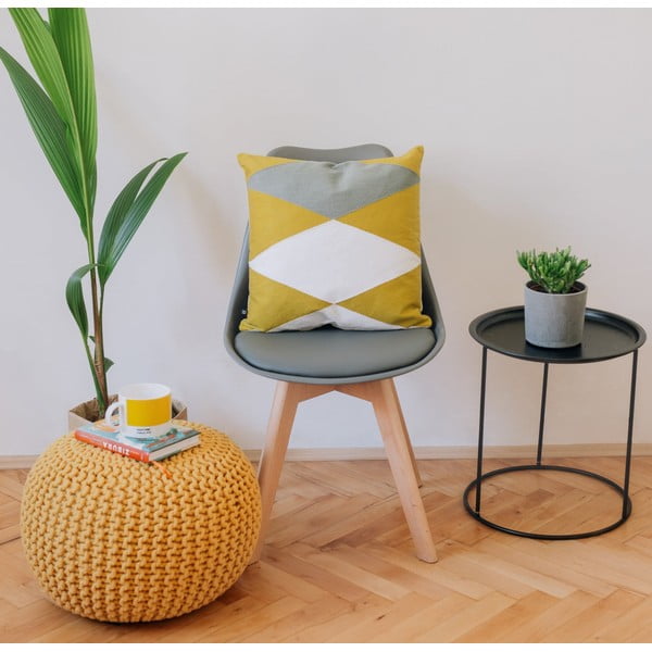 Zestaw 2 szarych krzeseł z bukowymi nogami Bonami Essentials Retro-image-1