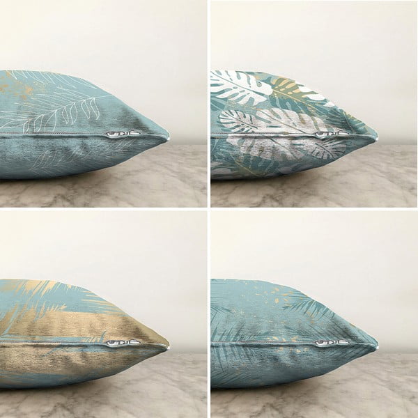 Zestaw 4 poszewek na poduszki Minimalist Cushion Covers Lagoon, 55x55 cm-image-2