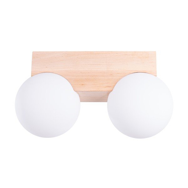 Biało-naturalna lampa sufitowa ze szklanym kloszem ø 12 cm Solum – Sollux