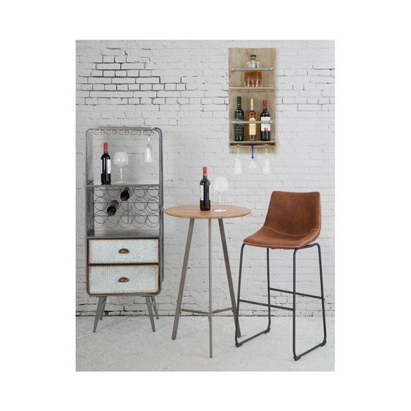 Uchwyt ścienny na butelki i kieliszki Mauro Ferretti Bar, 76x34 cm-image-1