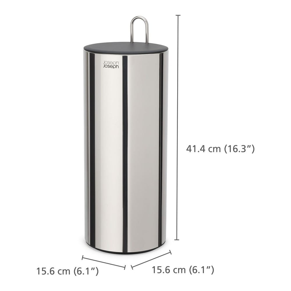 Metalowy stojak na papier toaletowy w kolorze srebra Luxe – Joseph Joseph (zdjęcie 5)