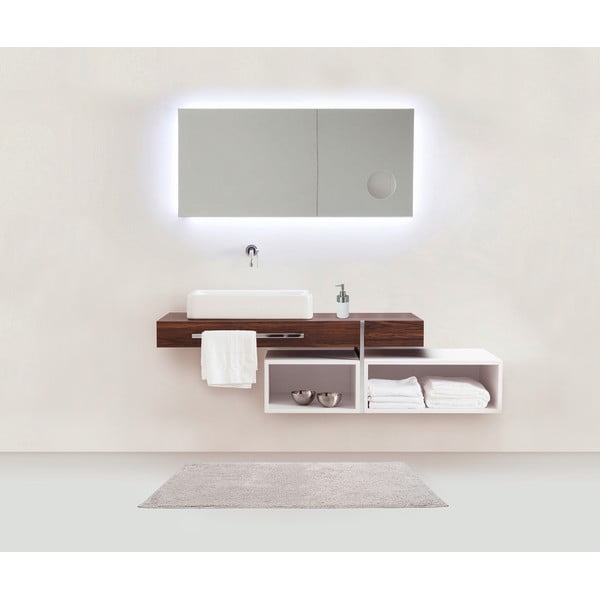 Szary bawełniany dywanik łazienkowy Wenko Ono, 50x80 cm-image-1