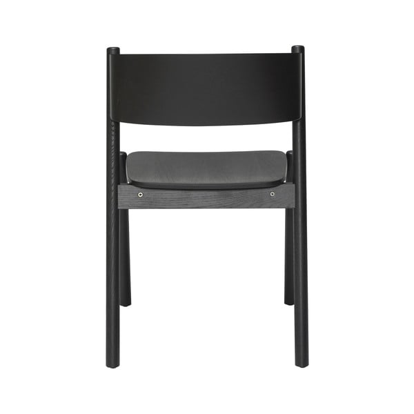 Czarne dębowe krzesło do jadalni Oblique - Hübsch-image-3