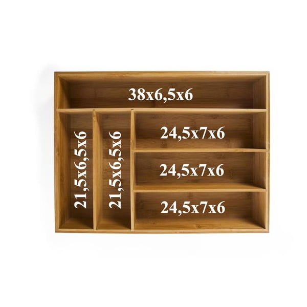 Bambusowy wkład do szuflady na sztućce Bambum Campari-image-3