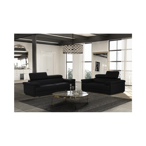 Czarna sofa 2-osobowa Corinne Cobson Eclipse-image-3