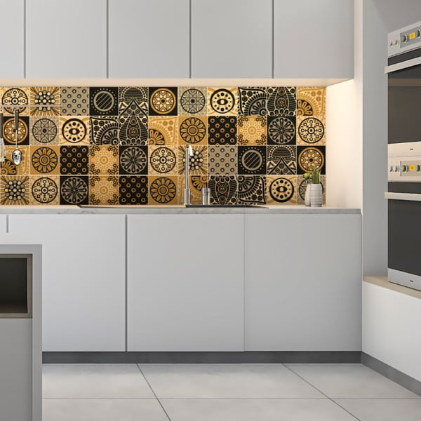 Zestaw 15 naklejek ściennych Ambiance Wall Decals Azulejos Tiles San Juan, 10x10 cm-image-1